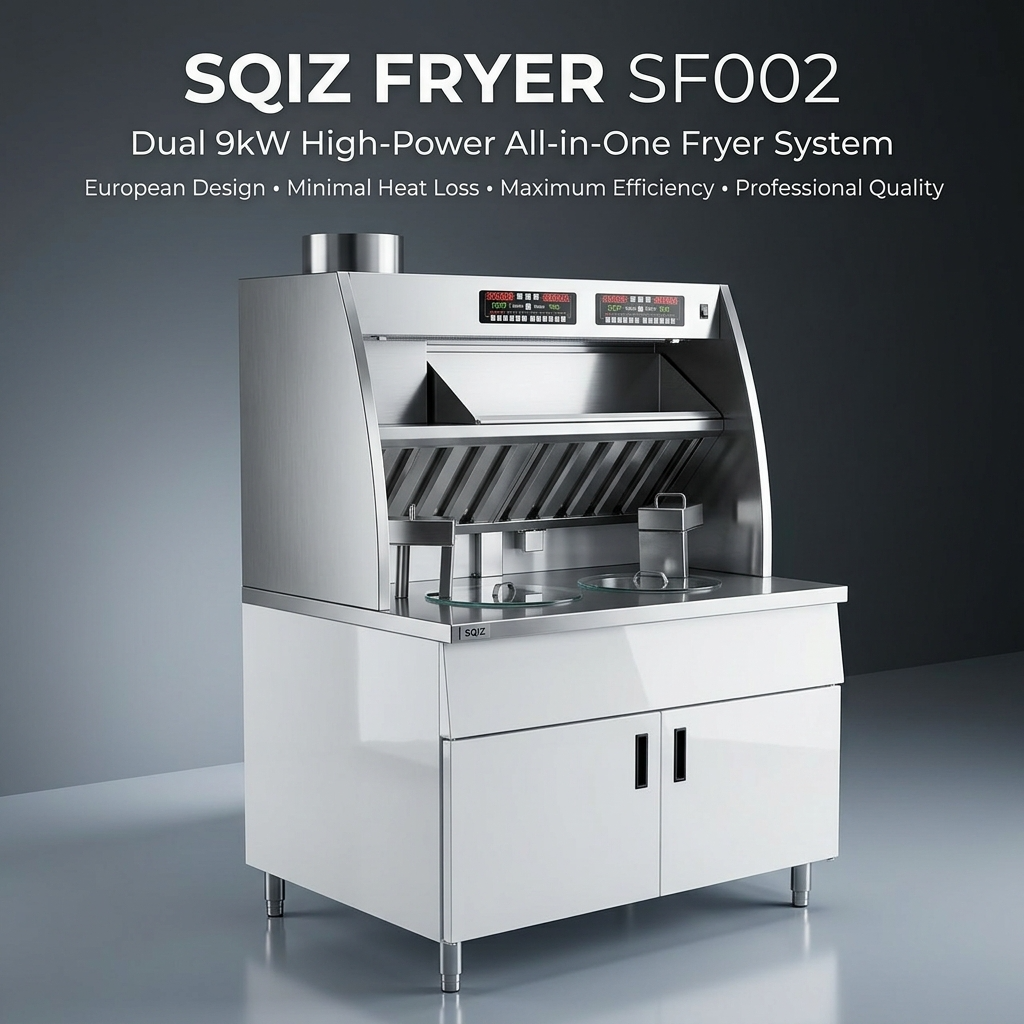 SQIZ FRYER SF002 — Dual 9kW High-Power All-in-One Fryer System